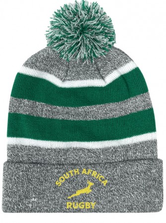 Nations of Rugby South Africa Hooped Pom-Pom Beanie 24