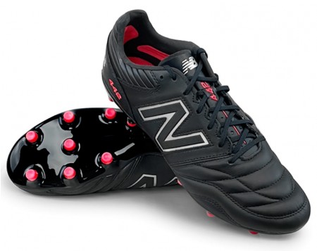 New Balance 442 V2 Pro (FG) Wide Boots - Black/Silver
