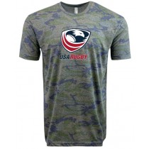 USA Rugby Camo Edition Crest Logo Supersoft Tee