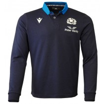 Scotland Rugby Replica Long Sleeve Polo 22/23 by Macron